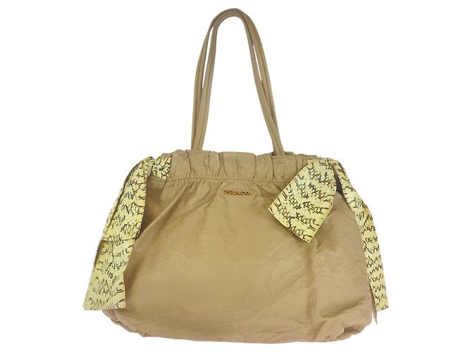 Prada Ribbon Leather Python 2way Bag