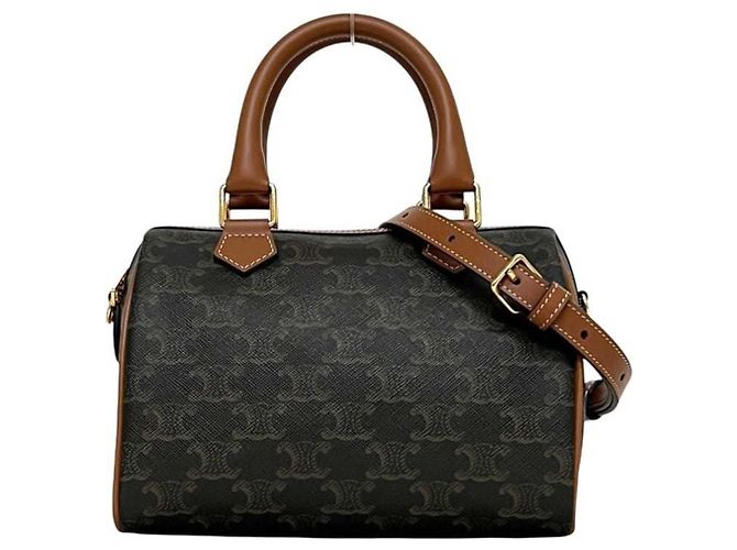 Sac Boston Céline Marron Cuir et PVC