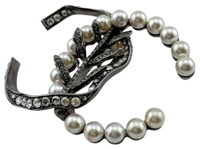 Orecchini a clip Chanel Silver Leaf
