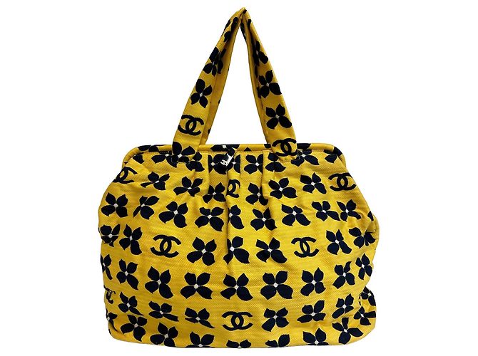 Bolsa Chanel Coco Mark Flower Canvas