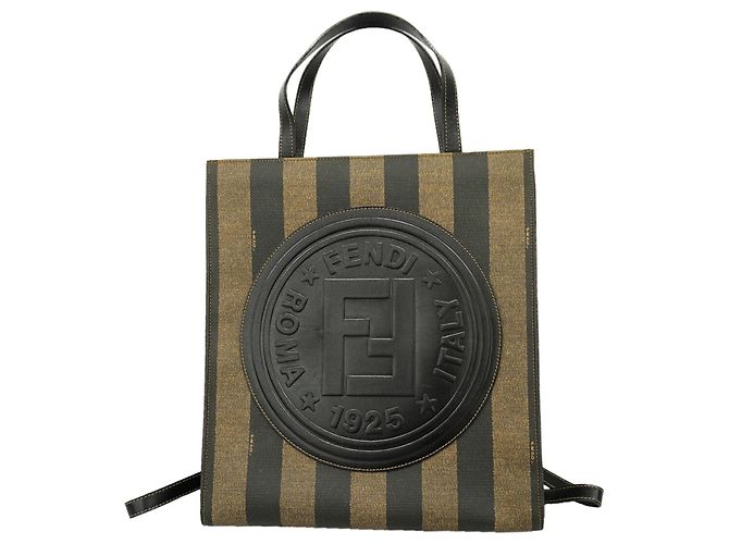 Borsa Fendi Pecan Marrone e Nero PVC