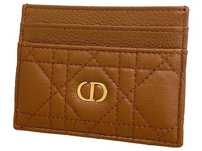 Christian Dior Brown Leather Card Case