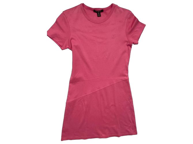 Vestido camiseta de algodón Louis Vuitton Rosa