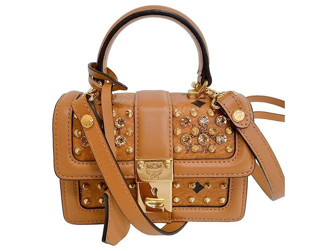 Borsa a tracolla in pelle MCM Visetos Monogram
