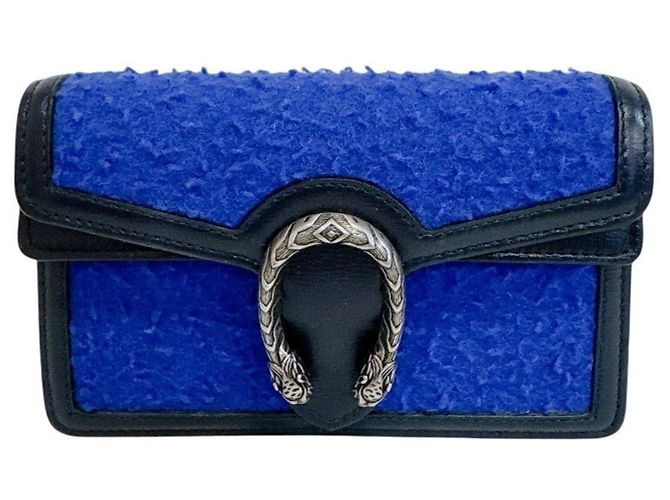 Bolsa de Ombro com Corrente Gucci 476432 Dionysus em Lã e Couro
