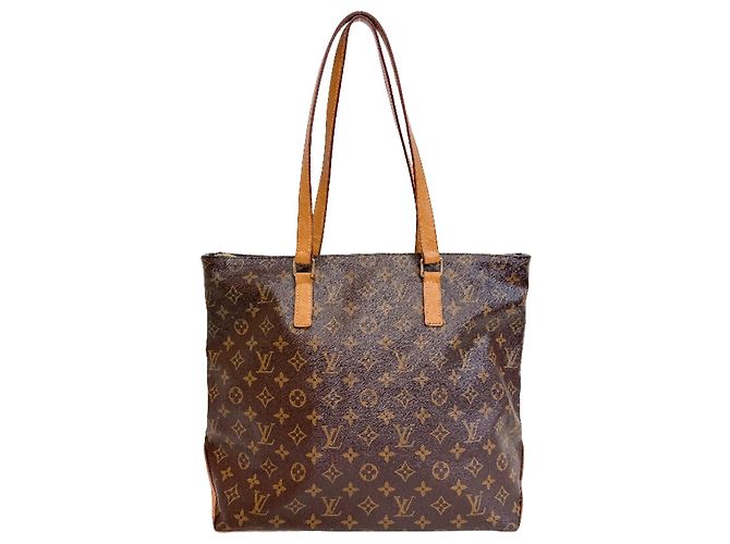 Saco Louis Vuitton Cabas Mezzo M51151 Monogram em couro