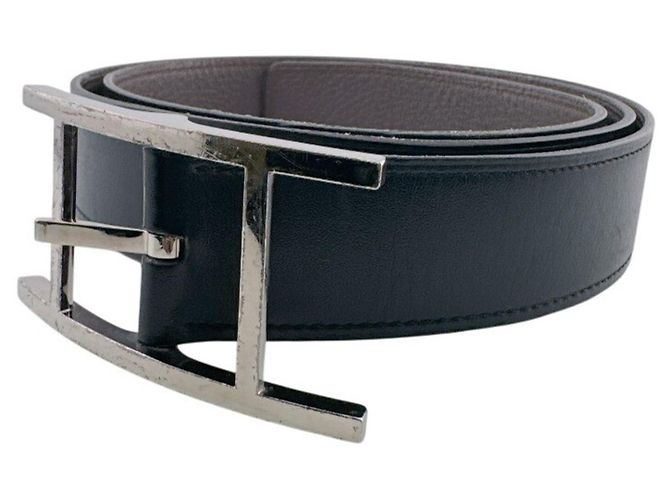 Cinturón Hermès Api 90 de piel negra