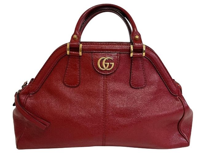 Gucci Liber Medium Handtasche - Rotes Leder