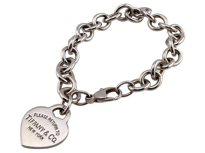 Autre Marque Bracciale con charm Tiffany Return to in argento sterling
