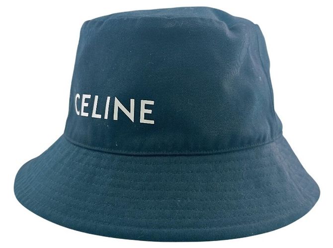 Céline Sombrero bucket Celine de algodón negro