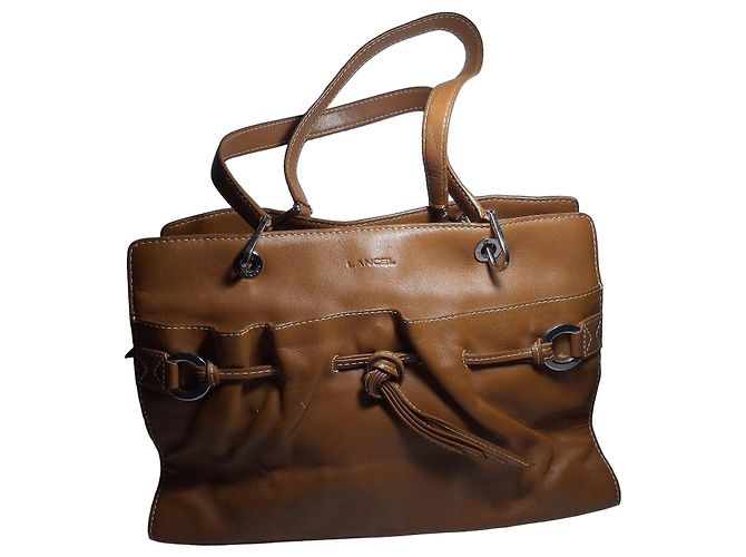 Borsa a mano Lancel in pelle marrone