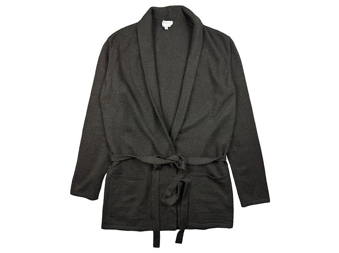 Max Mara Brauner Strickcardigan mit Gürtel Small Wool & Angora Größe S