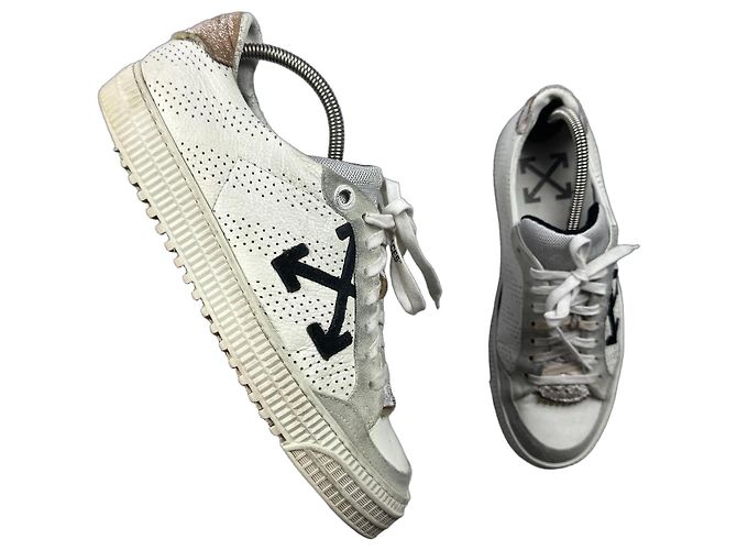 Off White Off-White Cup Sole 3.0 White & Beige Leather Sneakers Size 43 / 27.5cm