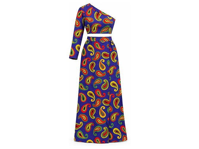 Gucci Set Top e Gonna Maxi Paisley Resort 2021 Epilogue