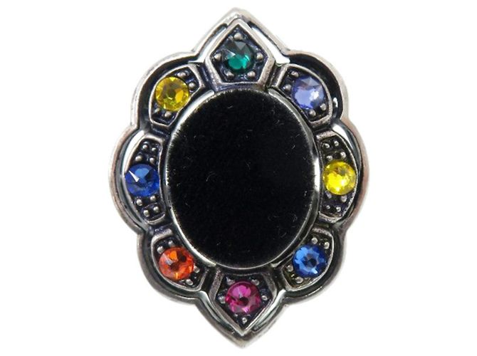 Gucci Volume Ring mit farbigen Samtsteinen