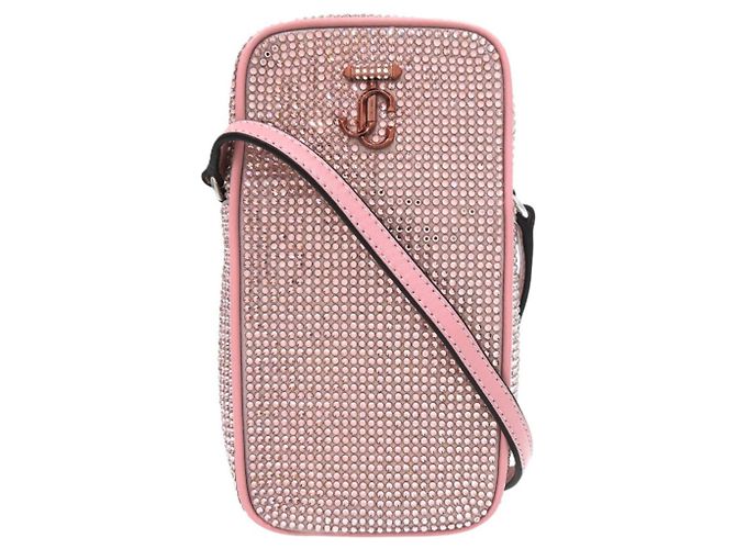 Mini borsa a tracolla Jimmy Choo con strass