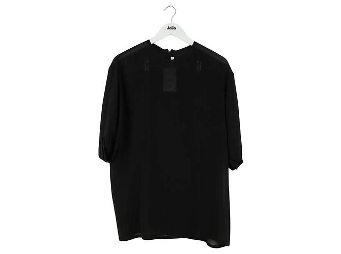 Céline Black Silk Blouse