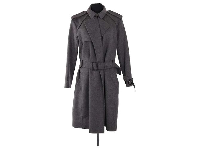 Abrigo de lana gris Céline