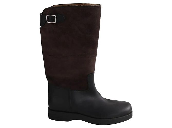 Botas Loro Piana de ante marrón