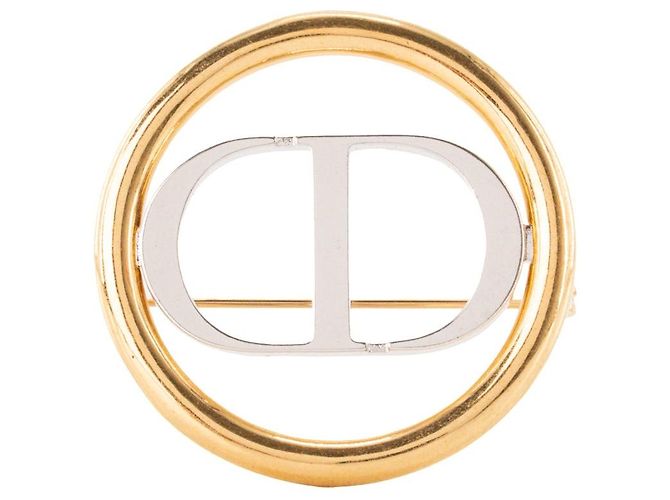 DIOR - Broche 30 Montaigne Dior em metal dourado e prateado