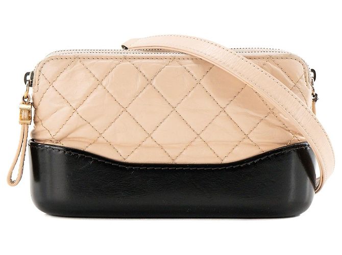 CHANEL - Borsa a tracolla Wallet on chain Gabrielle Chanel in pelle beige e nera