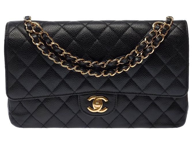 Bolsa CHANEL Timeless/Classique em Couro Preto - 104012