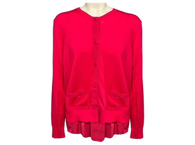 Moncler Maglia Tricot Strickjacke Fuchsia Pink