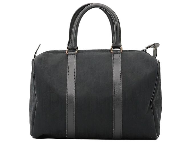 Borsa Boston Christian Dior Monogram Canvas Black