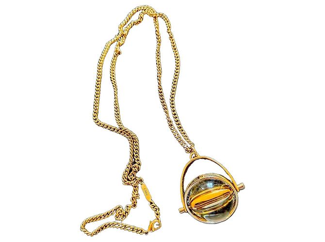 Collier Chloé doré avec pendentif sphère