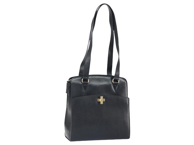 Céline Celine Vintage turn lock shoulder Leather