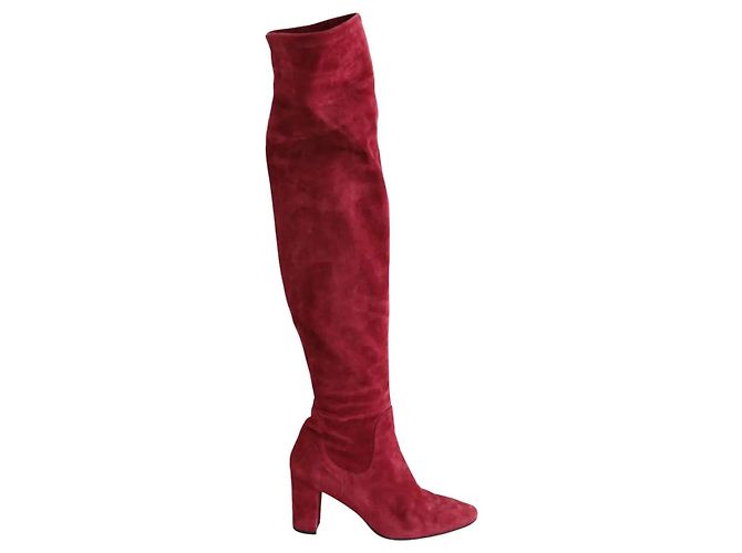 Lk Bennett burgundy suede boots