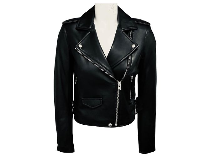 Iro Ashville Bikerjacke aus Lammleder Schwarz