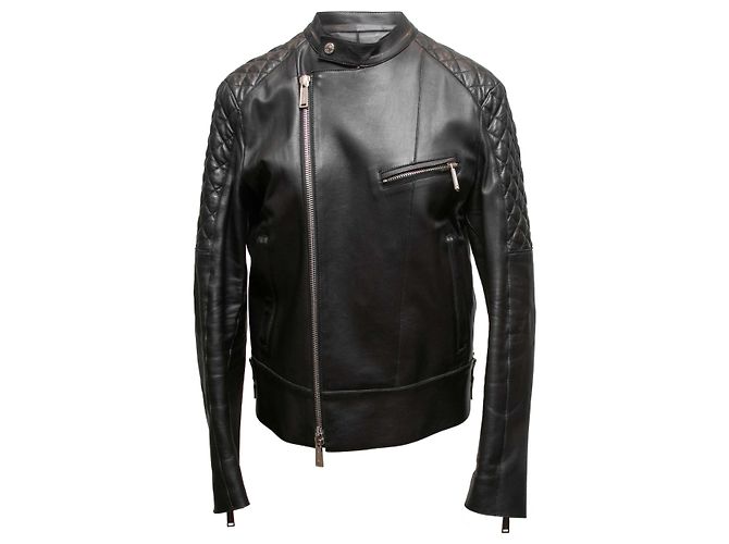 Dsquared2 Giacca Moto in Pelle Dsquared Nera Taglia IT 48