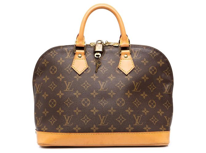 Bolsa de mão Louis Vuitton Monogram Alma PM Castanha
