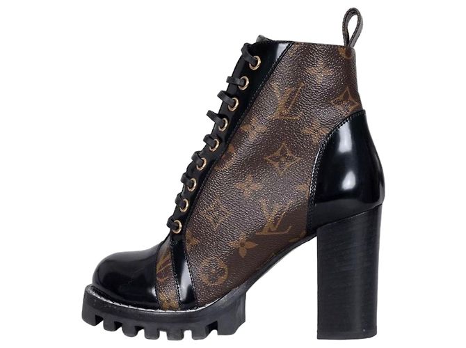 Louis Vuitton Star Trail Brown Monogram Ankle Boots sz.36 Pre-owned