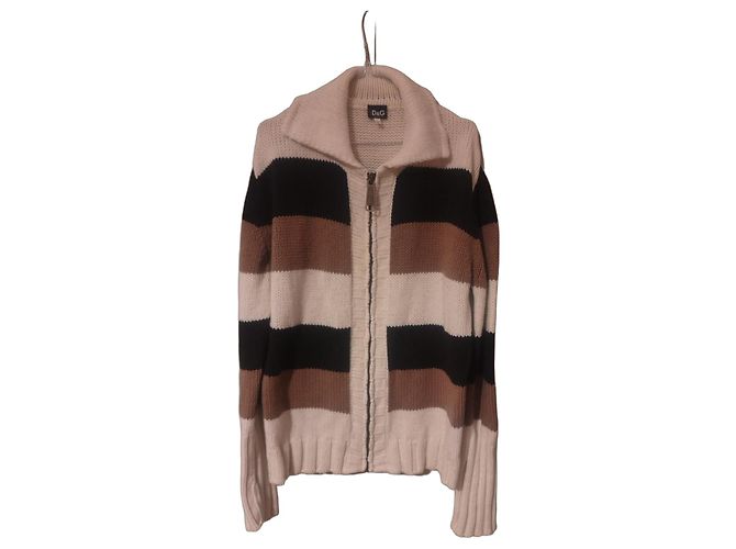 D&G Gestreifter Wollcardigan