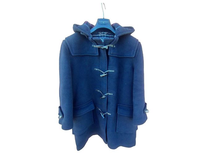Burberrys Duffle Coat Navy Wool