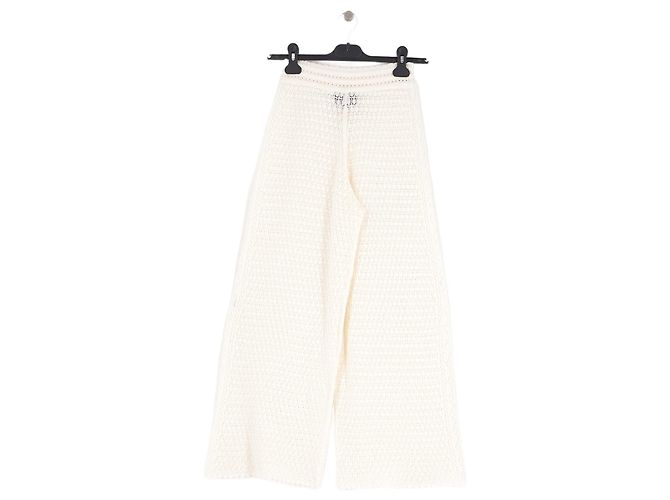 Eric Bompard Pantalon en coton blanc