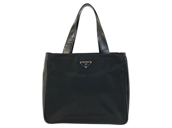Tote Prada Tessuto Nylon Leather Handbag