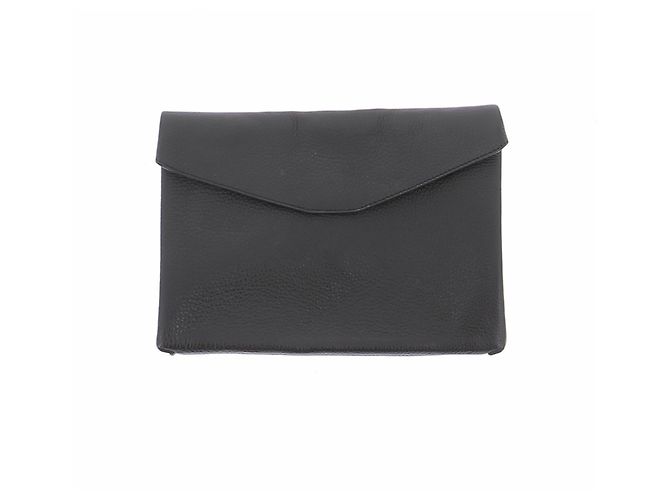 Cos Pochette in pelle nera