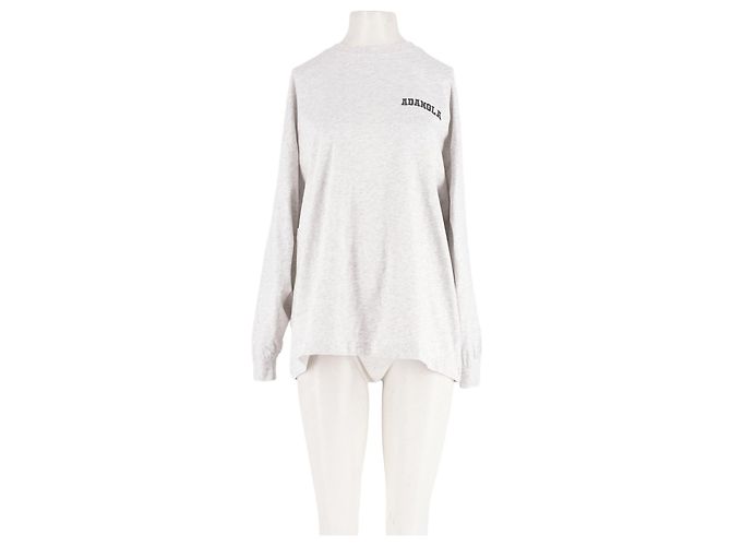 Autre Marque ADANOLA Grauer Baumwollpullover mit Logo