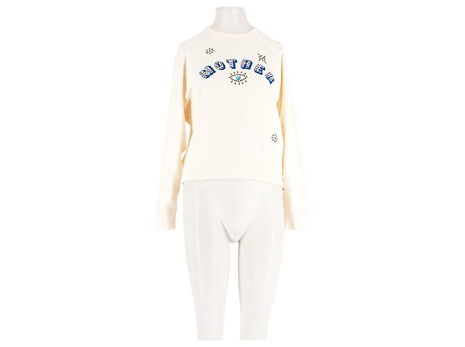 Sweatshirt Mother de algodão branco com bordado