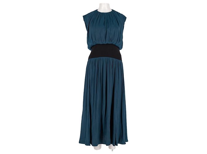Autre Marque Vestido largo azul FLORERE