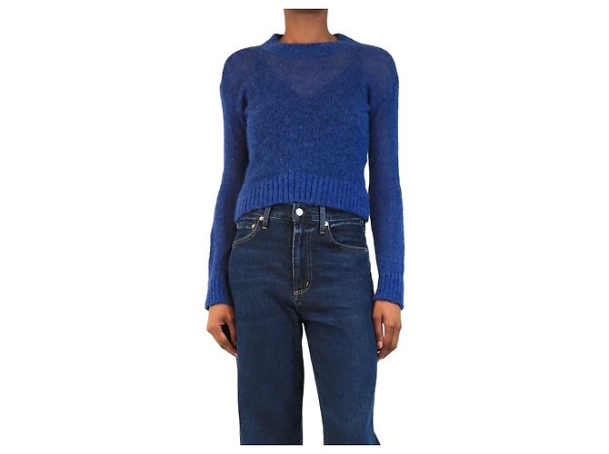 Autre Marque Pull court en maille bleu - taille XS