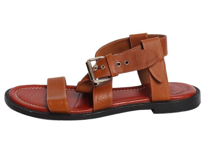 Chloé Matilda flache Sandalen Tan - Größe EU 39.5