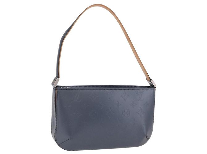 LOUIS VUITTON Monogram Mat Fowler Hand Bag Navy M55145 LV