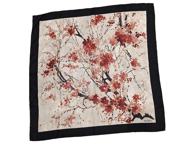 Lenço de seda Max Mara com estampado floral
