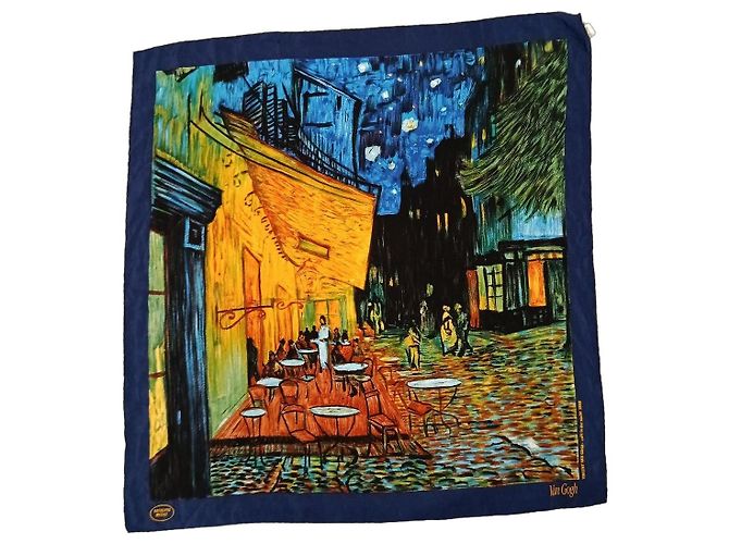 Autre Marque Lenço de seda Van Gogh "Café de Nuit"