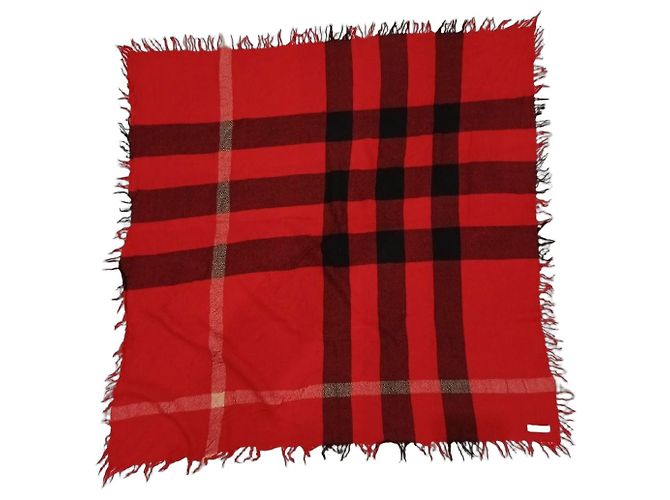 Burberry Schal rot-schwarz kariert