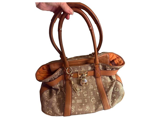 Lancel Sac Cabas Monogramme Cuir Marron